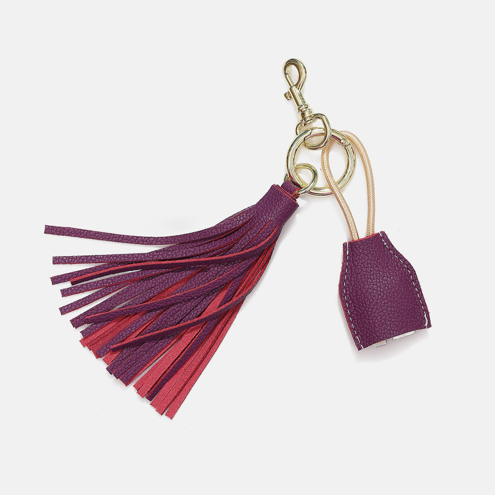 Leather Tassel Keychain