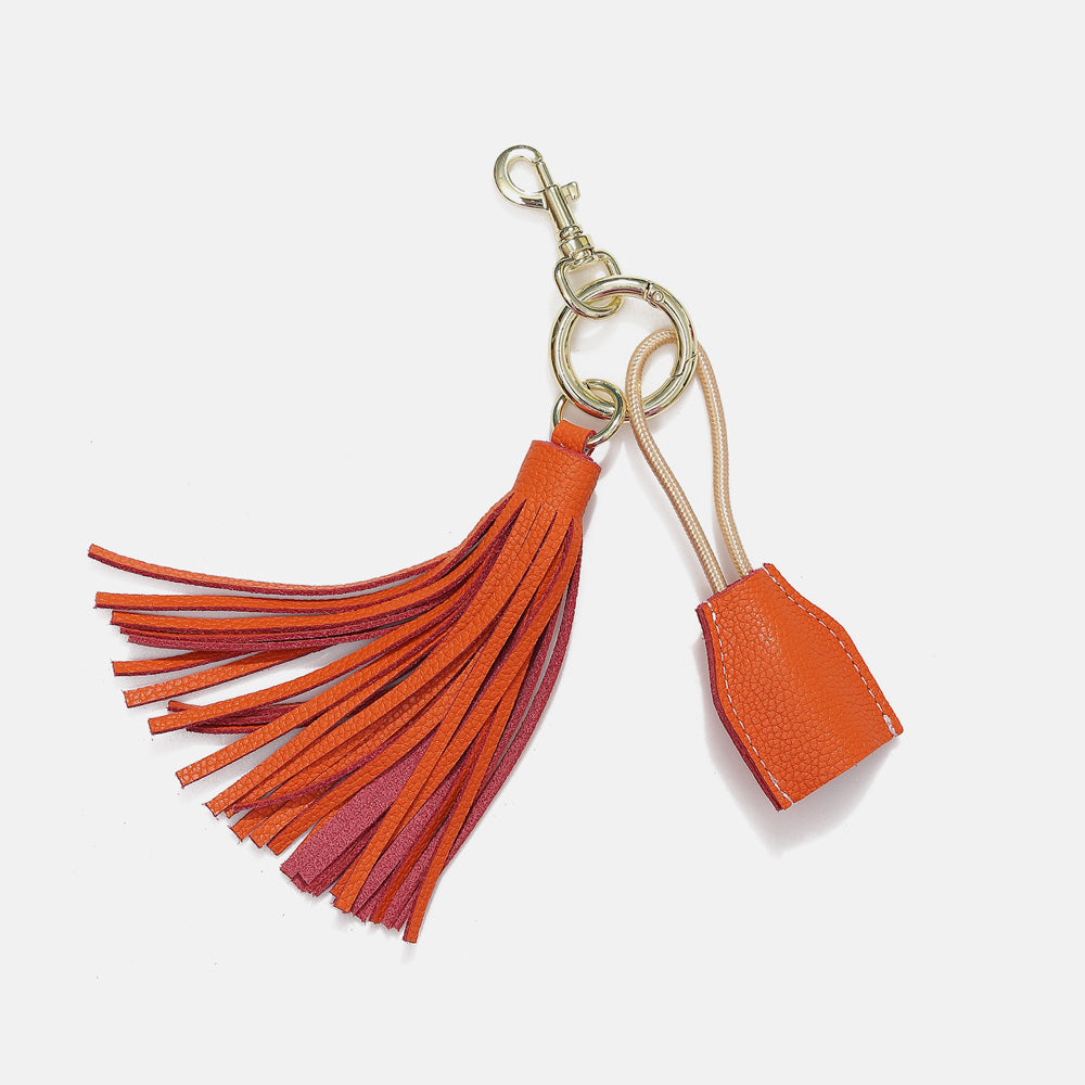 Leather Tassel Keychain